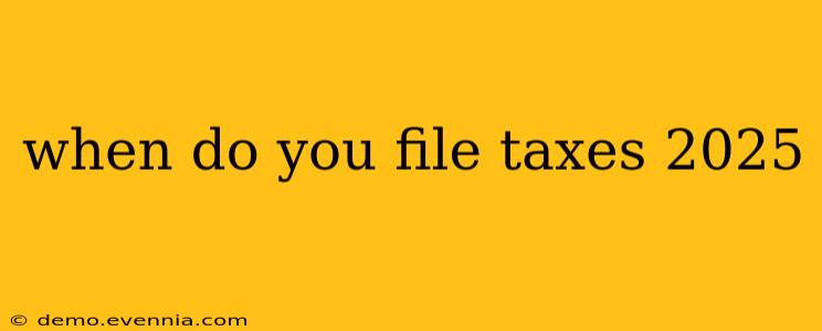 when do you file taxes 2025