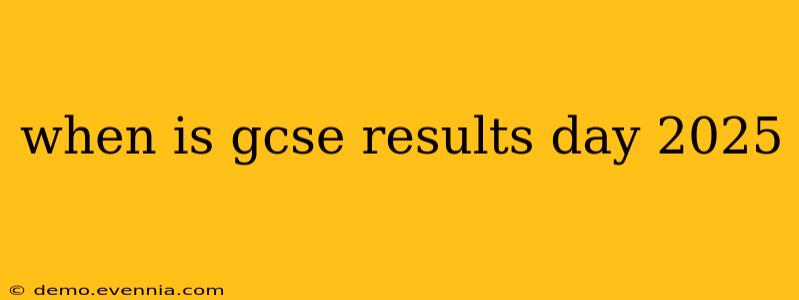 when is gcse results day 2025