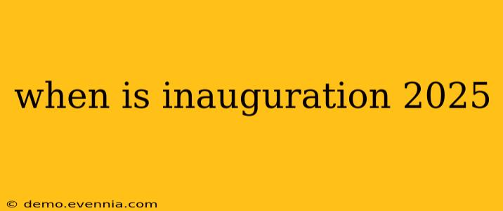 when is inauguration 2025