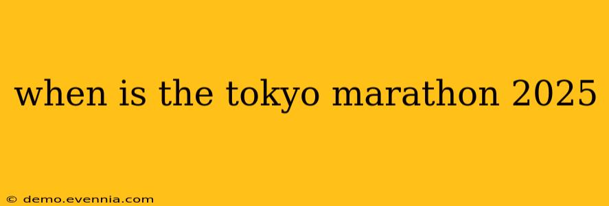 when is the tokyo marathon 2025