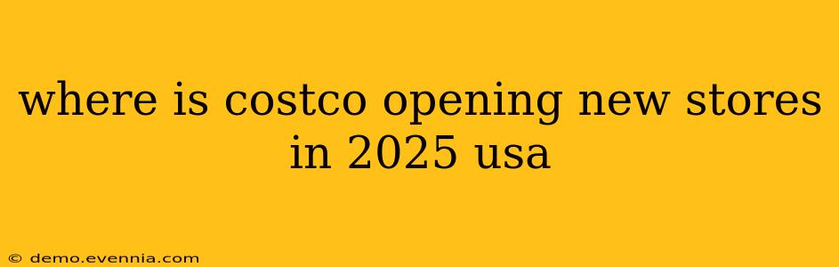 where is costco opening new stores in 2025 usa