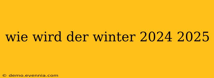 wie wird der winter 2024 2025