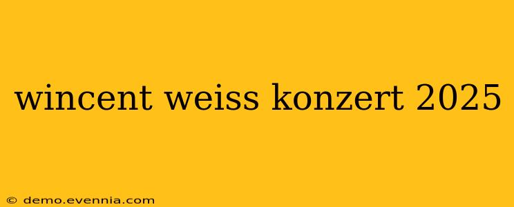 wincent weiss konzert 2025