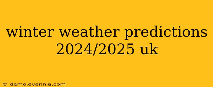 winter weather predictions 2024/2025 uk