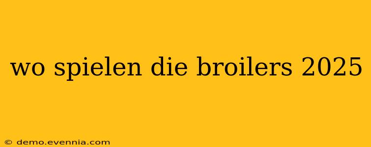 wo spielen die broilers 2025