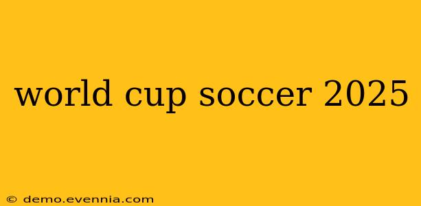 world cup soccer 2025