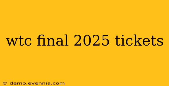 wtc final 2025 tickets