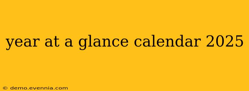 year at a glance calendar 2025